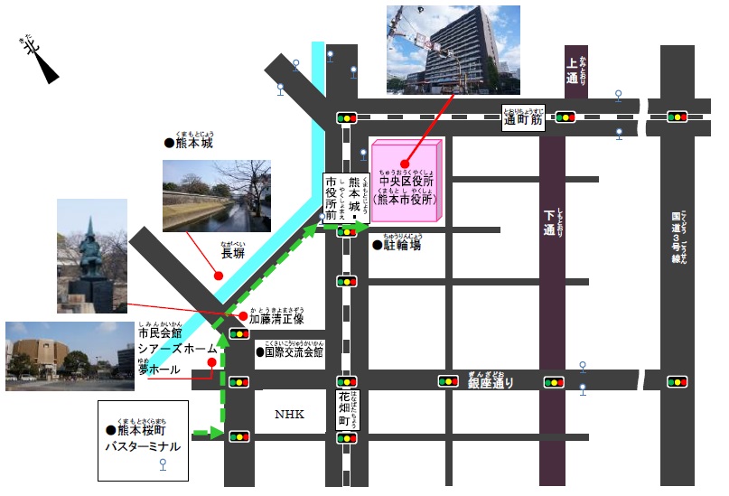 市役所周辺地図 市役所周辺地図