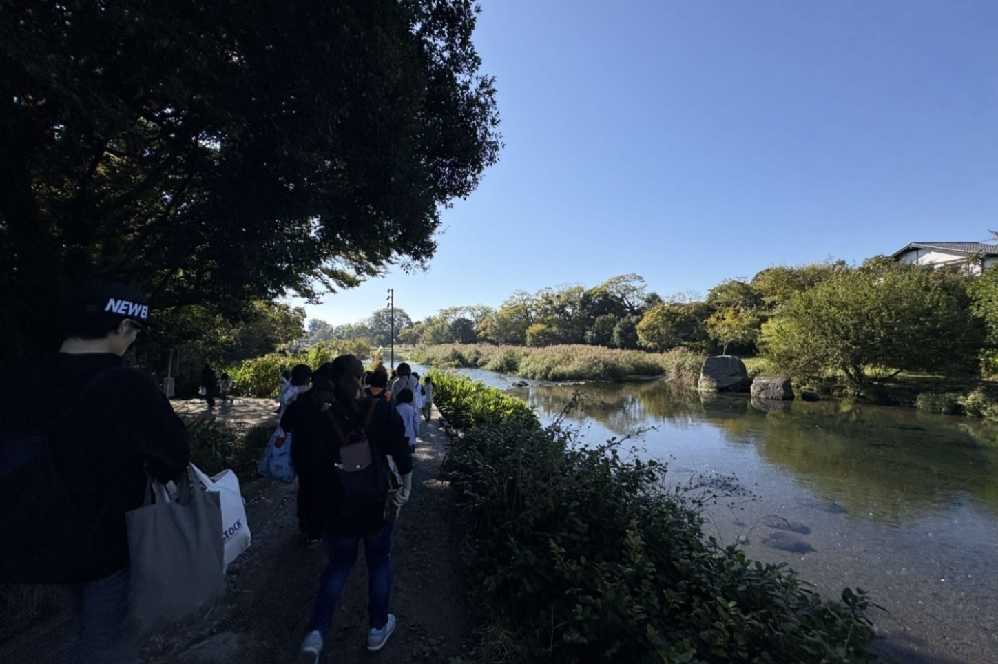 こっちが川沿いウォーキング