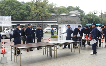 熊本市庁舎消防訓練