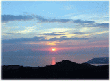 二ノ岳から見た夕陽