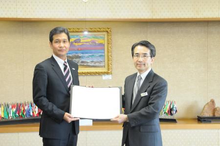 日本政策金融公庫熊本支店との産業振興に関する協定締結式