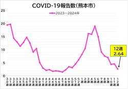 COVID-19報告数(熊本市)グラフ