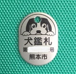 犬鑑札（登録のときに発行）