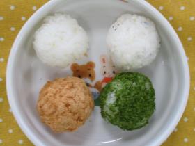 まんまるおにぎり4色団子風