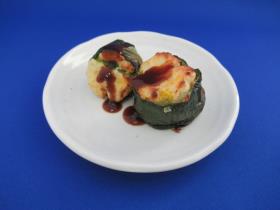 ピーマンのマッシュポテト詰め焼き