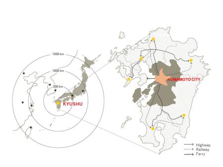Location of kumamoto City Location of kumamoto City