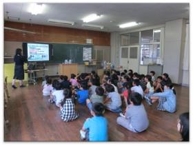 Water conservation class held at elementary school Water conservation class held at elementary school