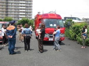 消防署のポンプ車も見学できました