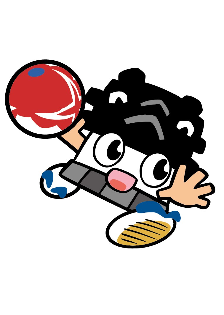 ハンドボールを持つひごまるの画像