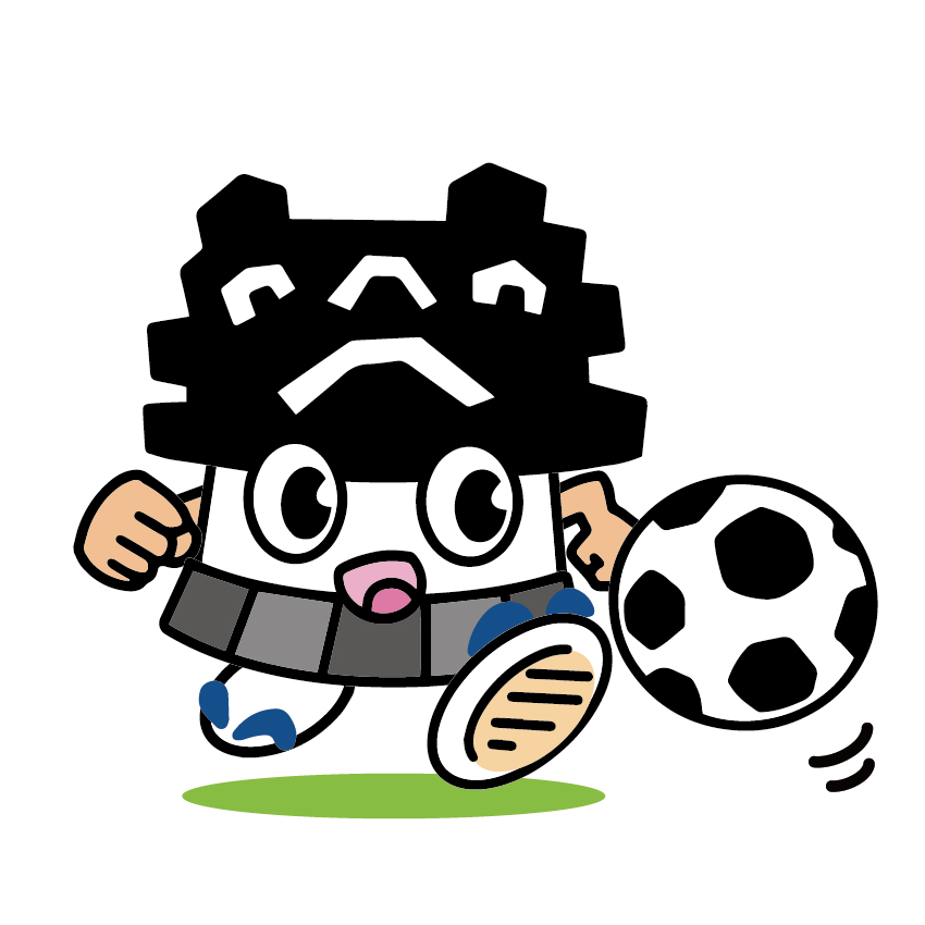 サッカーをするひごまる