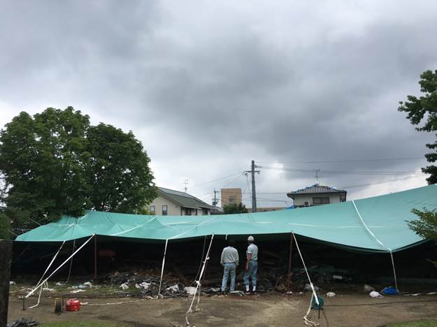 テント設置後_正面 テント設置後_正面
