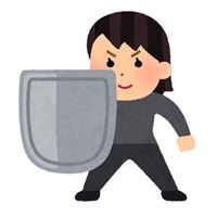 ガードする人のイラスト