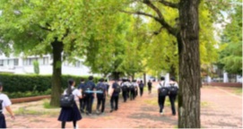 西原中学校登校