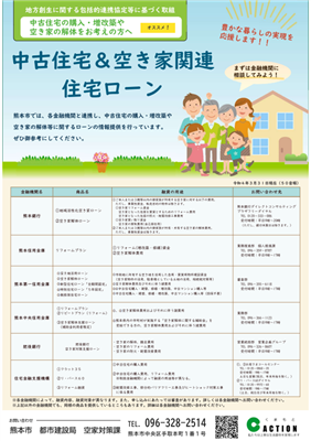 「空き家関連住宅ローンのご案内」チラシ