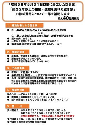 R7「熊本市老朽空家等除却補助」チラシ