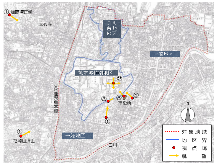 高さ基準 視点場地図 高さ基準 視点場地図