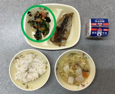 中学校　きゅうりの酢の物