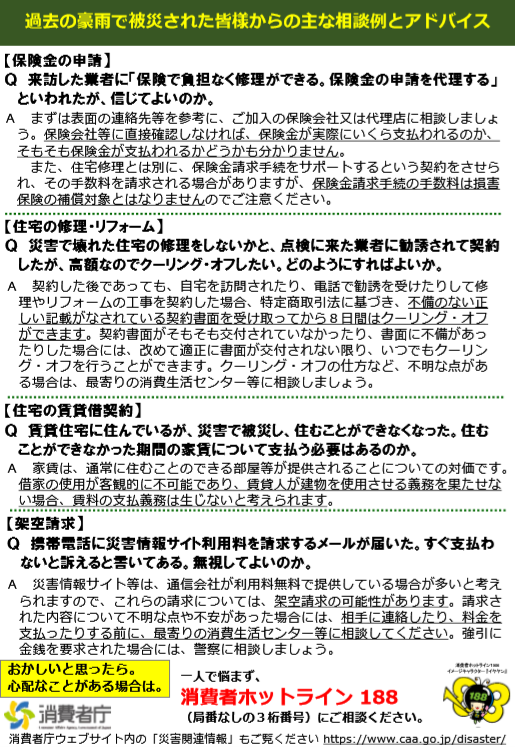 消費者庁チラシ裏