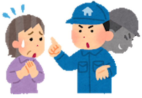 訪問販売勧誘イラスト