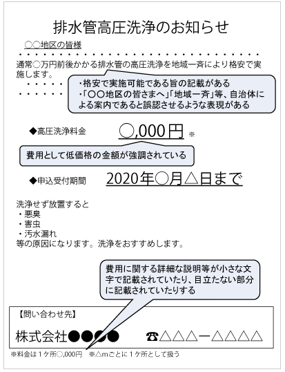 チラシのイメージ例