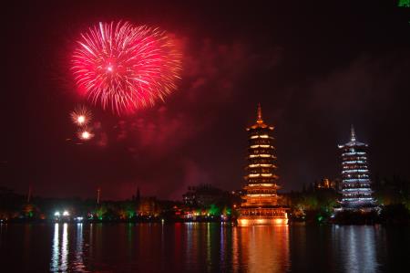 夜景花火
