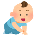 はいはいしている赤ちゃん