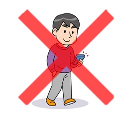 ながらスマホ（歩行中）