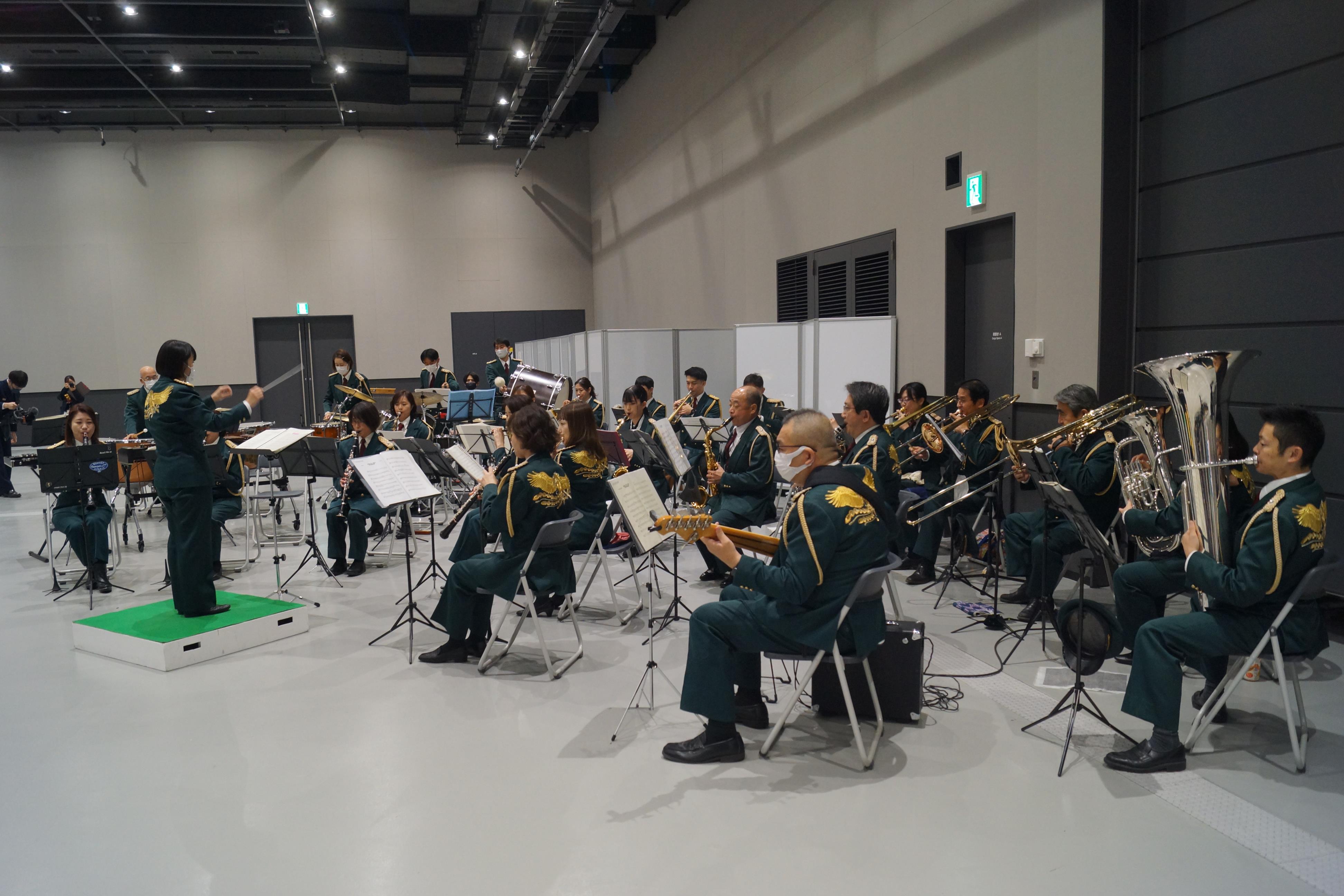 消防音楽隊による演奏の様子