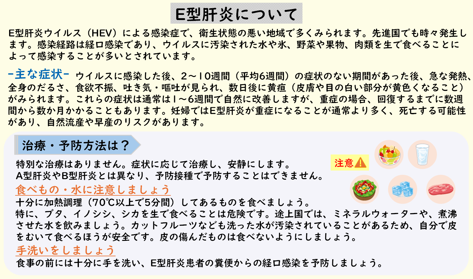 E型肝炎について