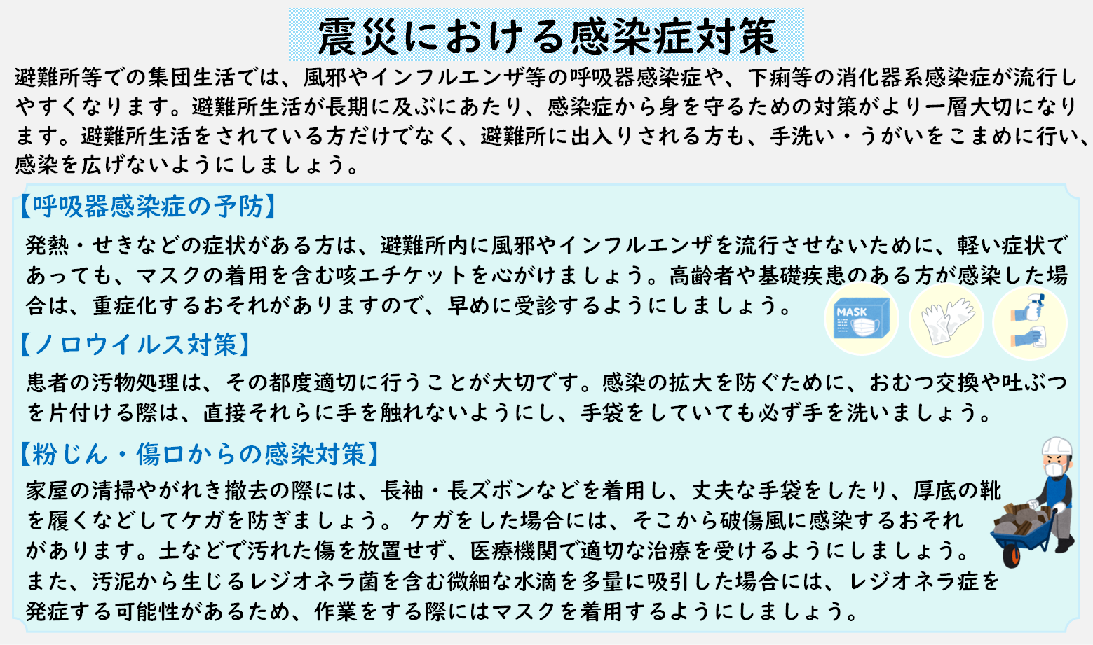 震災における感染症対策