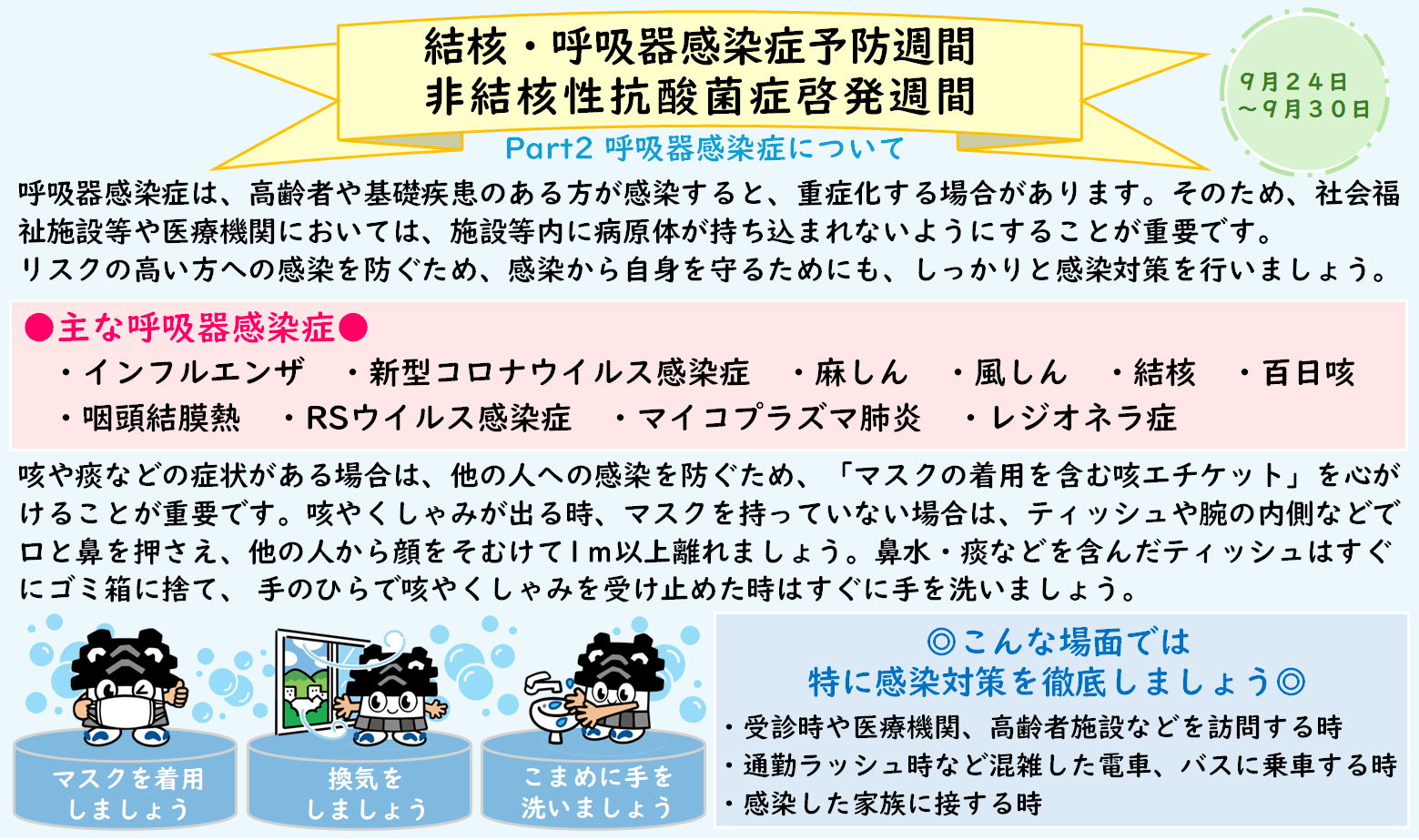 呼吸器感染症について