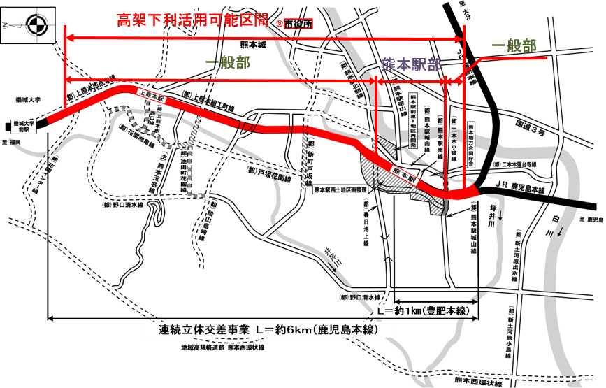 高架下利活用区間概要 高架下利活用区間概要