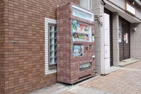 壁と同じ表情の自動販売機