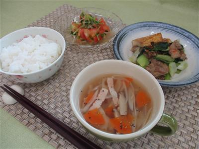 厚揚げと豚肉のみそ炒め