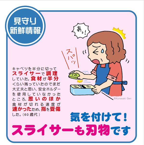 気を付けて！　スライサーも刃物です