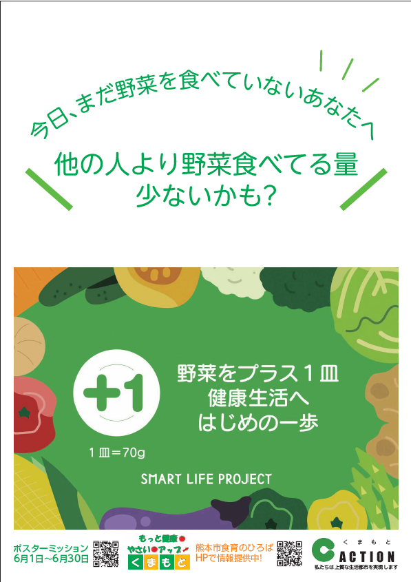 野菜料理をプラス1皿しましょうの画像