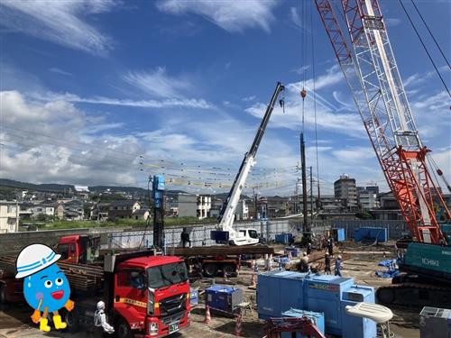 仮施工　鋼矢板