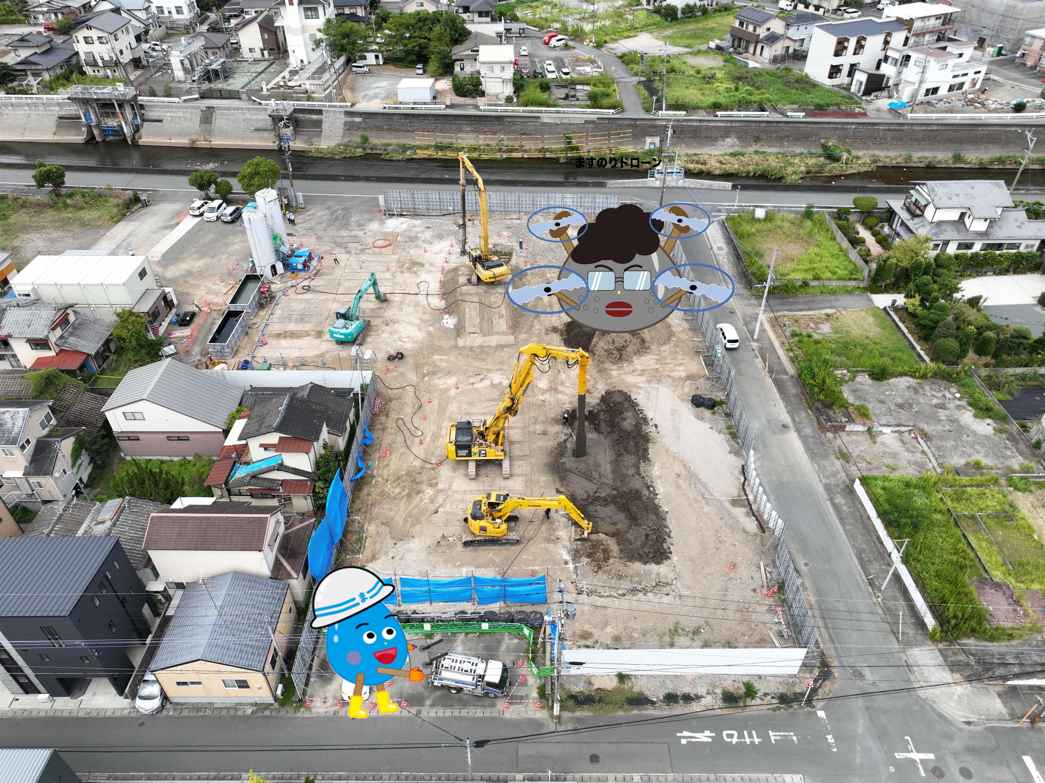 ポンプ場（ドローン撮影）