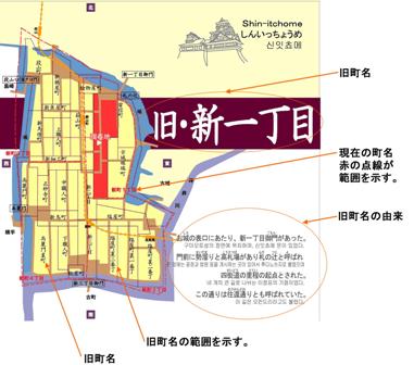 旧町名板の記載内容の説明