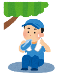 水を飲む
