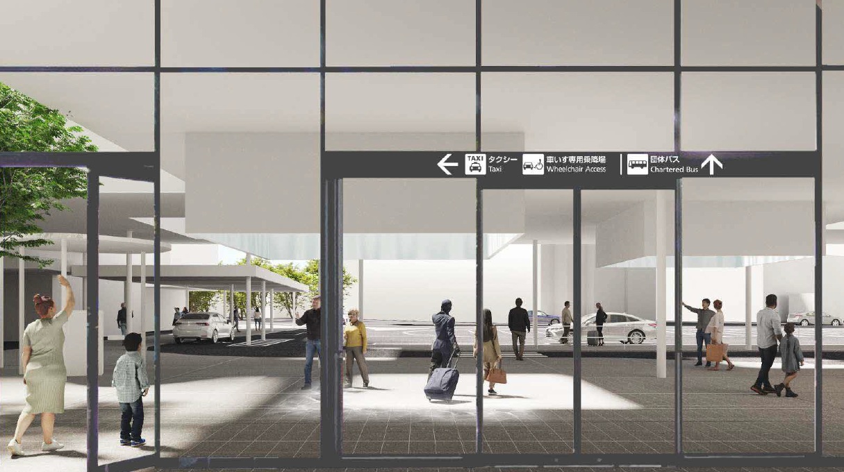 イメージパース（駅舎出口）