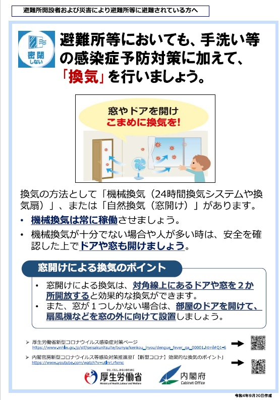 換気を行いましょう（画像）