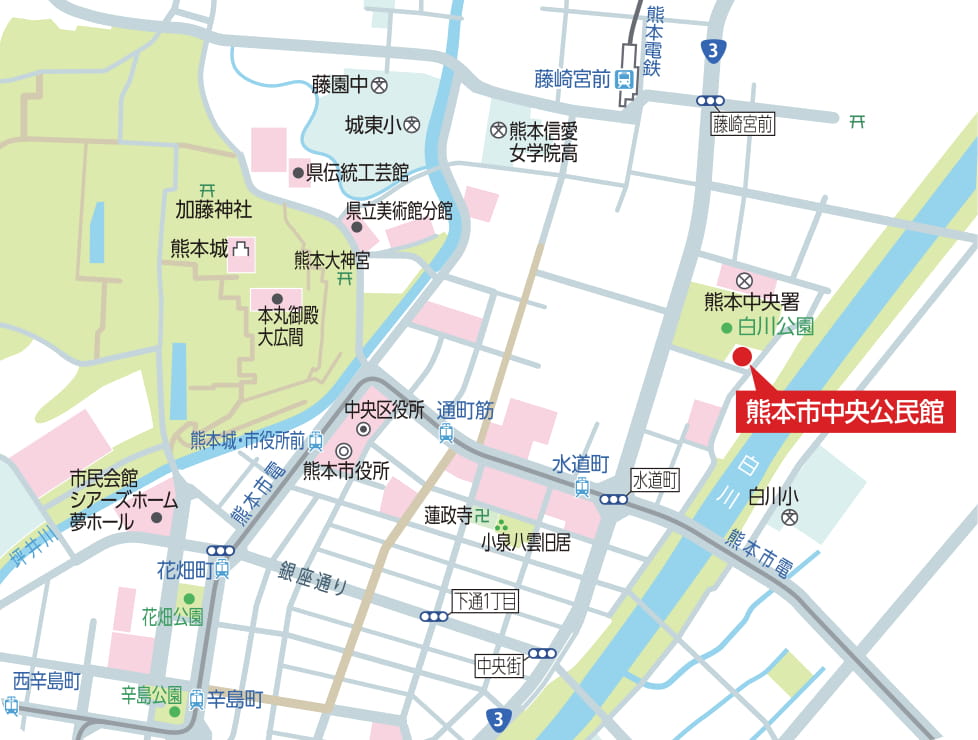 中央公民館　地図