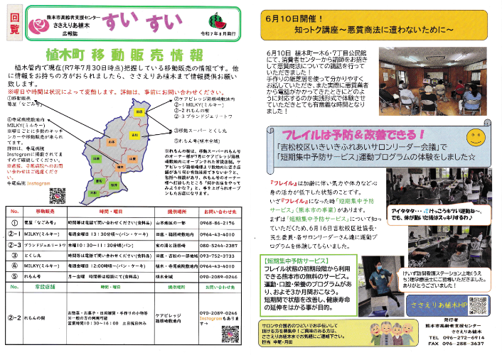 R7年8月　ささえりあ植木広報誌すいすい