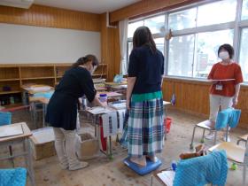 体組成測定の様子 体組成測定の様子
