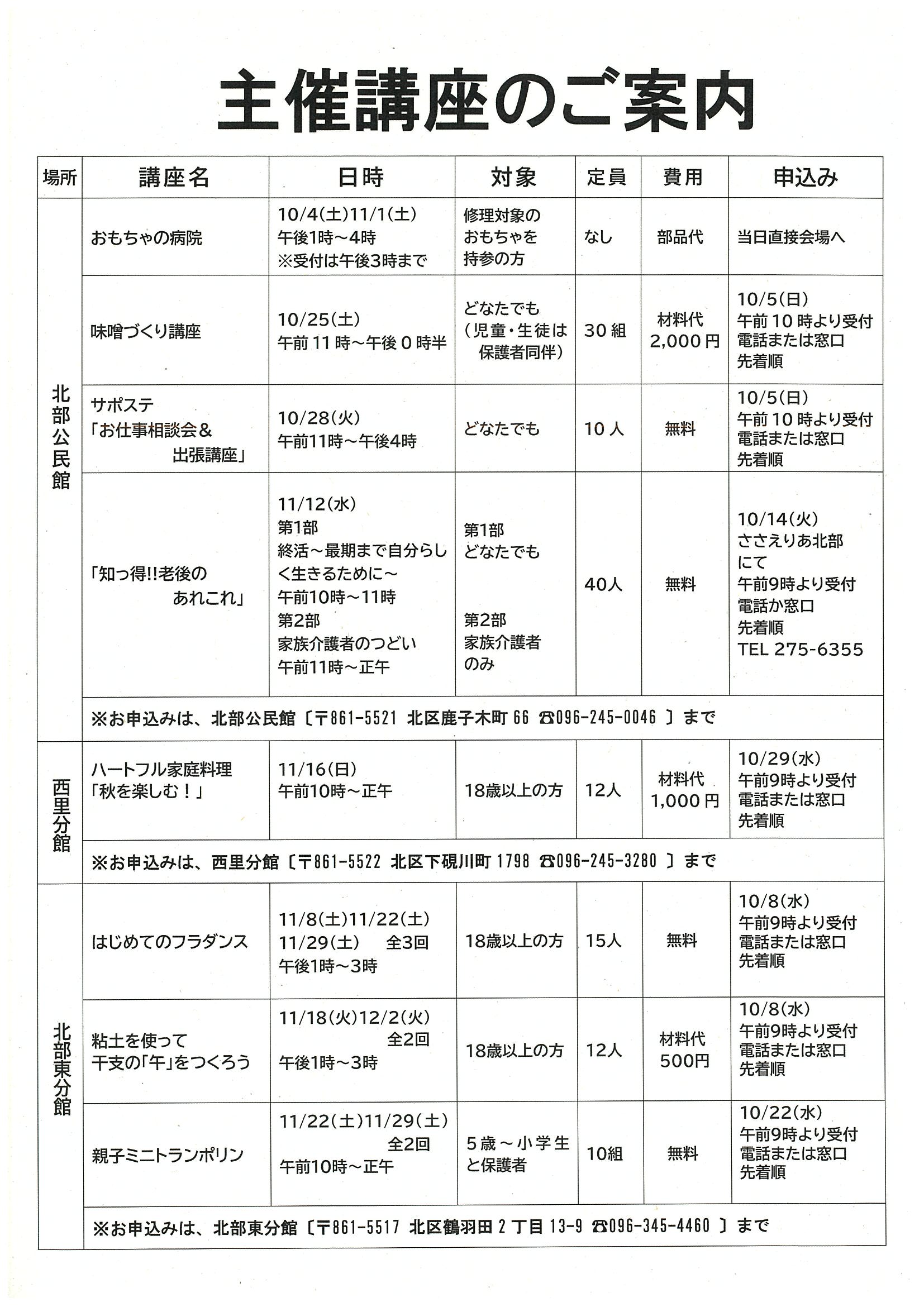 10月主催