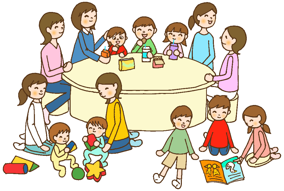 子育てサークルの様子をイメージしたイラスト 子育てサークルの様子をイメージしたイラスト