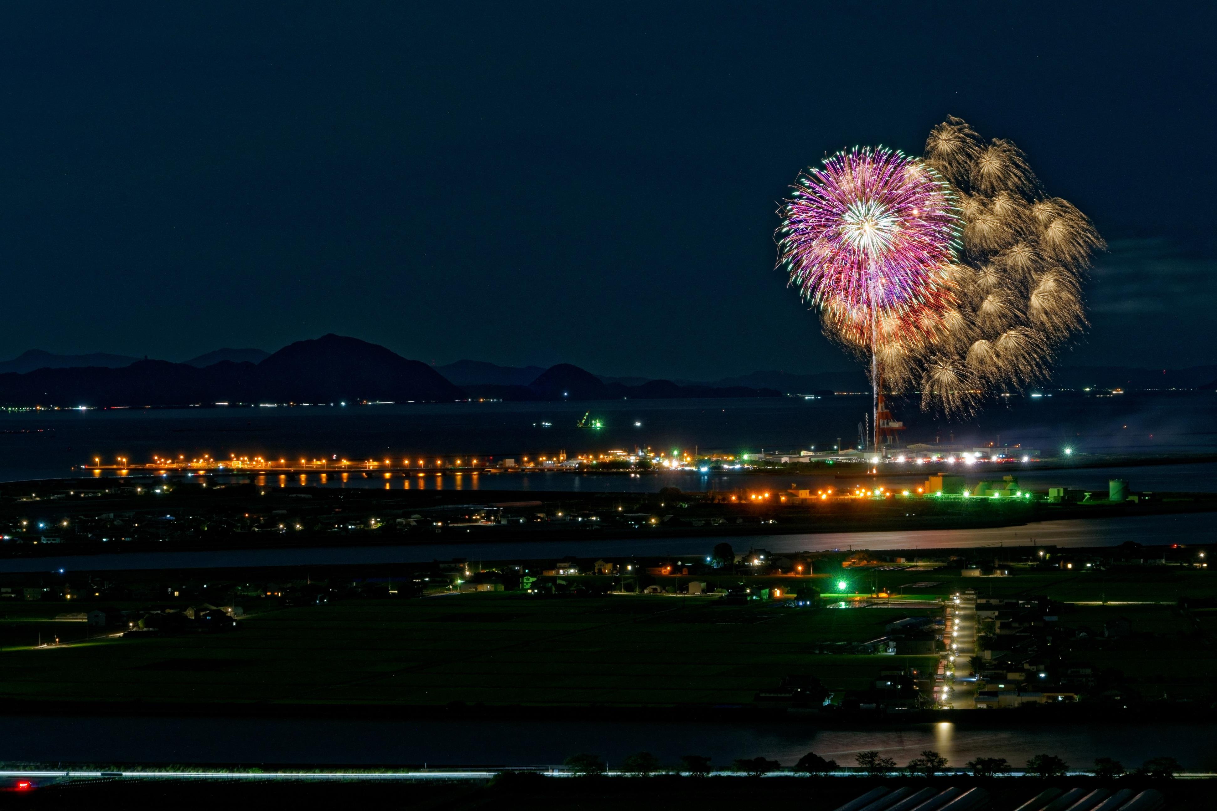 夢咲島の夜景 夢咲島の夜景