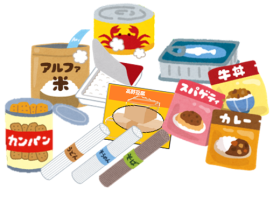 備蓄食品のイラスト