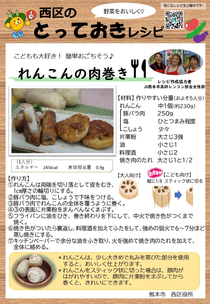 画像　れんこんの肉巻き